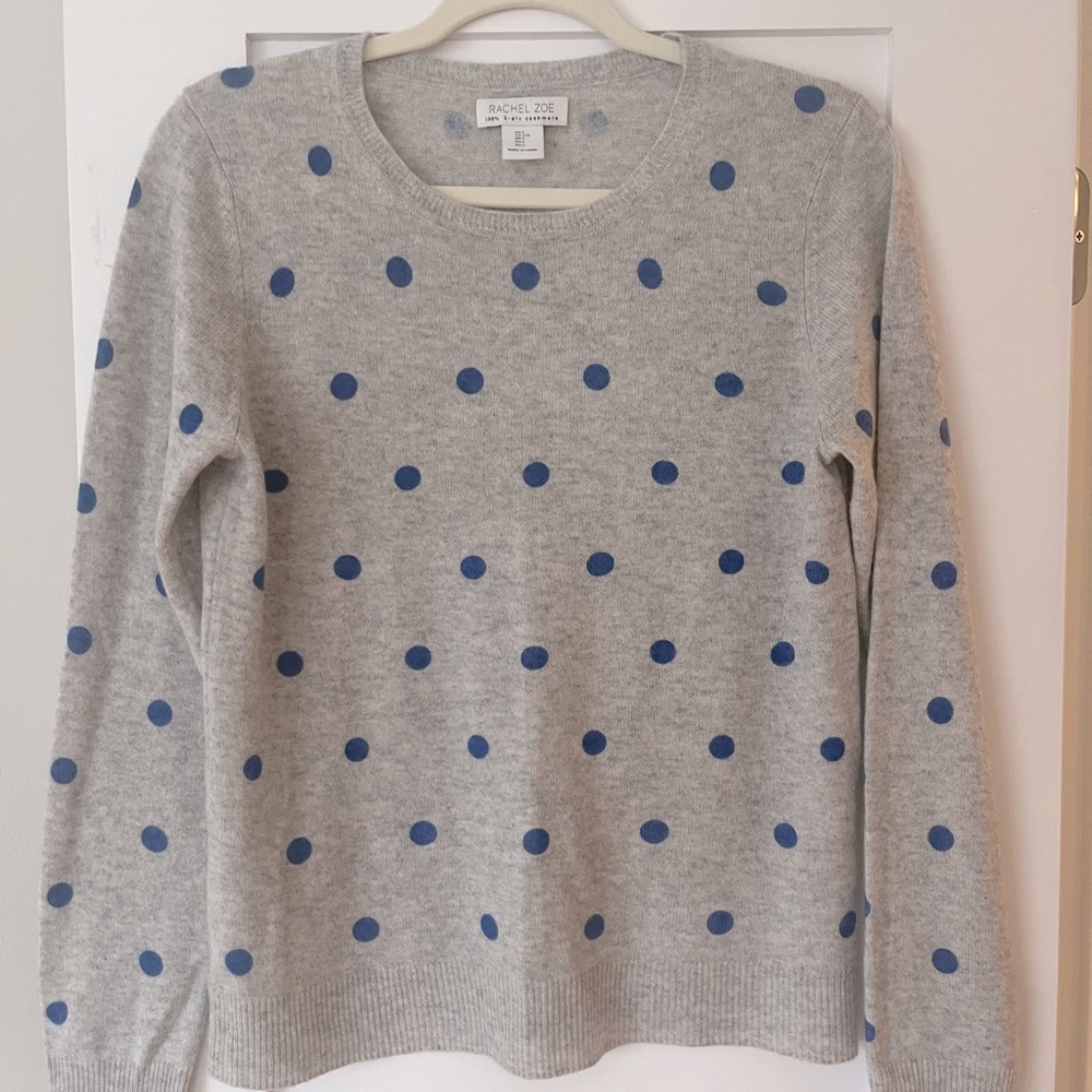 Rachel Zoe  women's size lg two ply 100% cashmere sweater